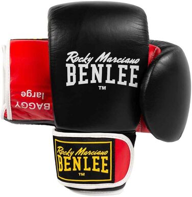 Боксерські рукавички Benlee Rocky Marciano шкіряні, унісекс, чорні/червоні, XL