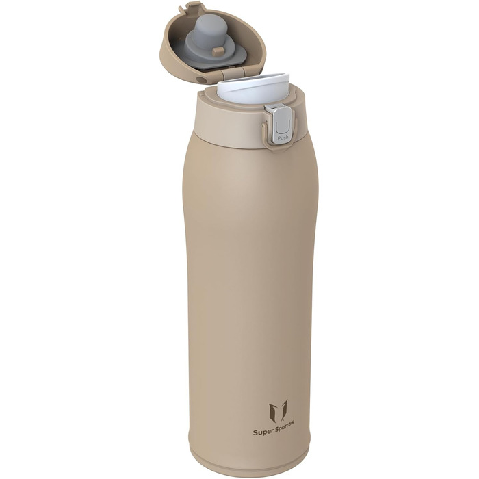 Пляшка для води Super Sparrow з нержавіючої сталі, 350/500/750 мл, BPA-Free, герметична, для спорту, школи, офісу, дому, прогулянок