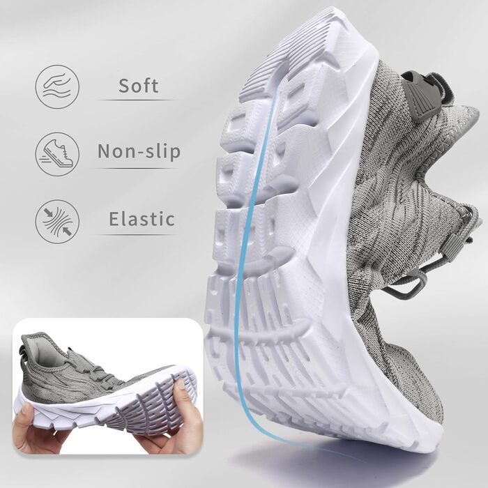 Чоловічі кросівки для бігу, занять спортом та прогулянок. Легкі літні кросівки для залу та вулиці. Розміри 39-49, сірий колір.