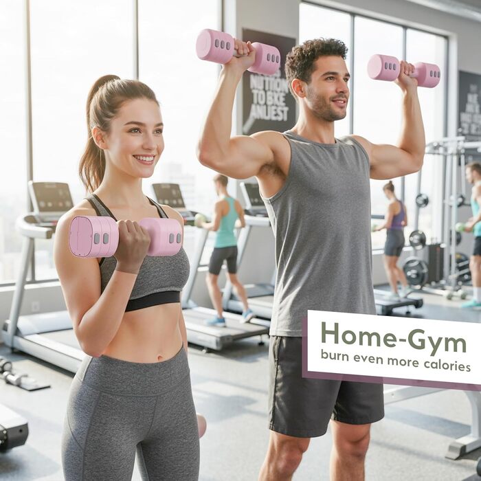 Набір змінених гантелей для жінок 1-5 кг, 2 шт. 4-в-1. Гантелі для дому, силових тренувань. Підходять для жінок та чоловіків.