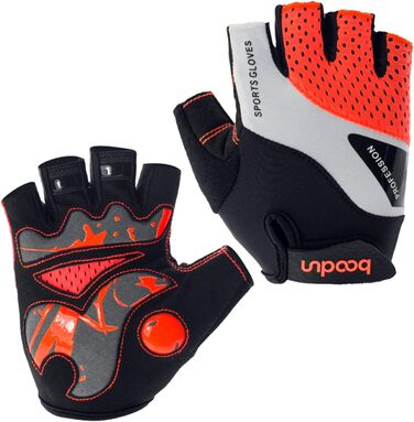 Велосипедні рукавички для чоловіків та жінок, напівпальцеві, дихаючі, антиковзні - помаранчевий, розмір M