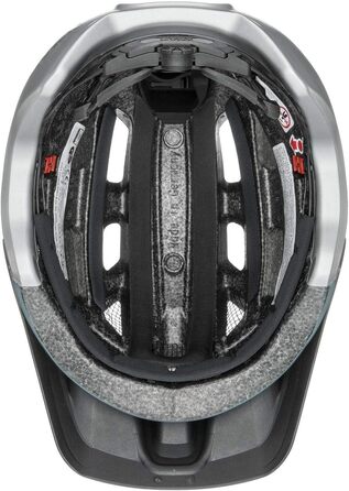 Велосипедний шолом Uvex Finale Light 2.0 з LED, для міста, жінок і чоловіків, розмір 56-61 см, синій матовий, знімна підкладка