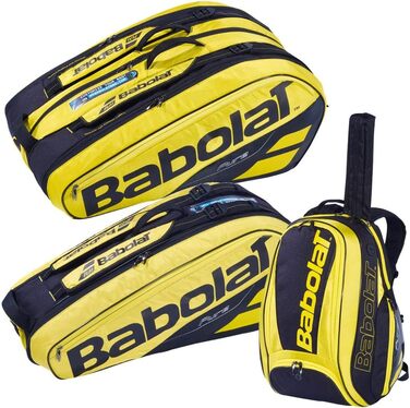 Тенісна сумка Babolat RH X12 Pure Aero для дорослих, унісекс, жовто-чорна, багатофункціональна, універсальний розмір
