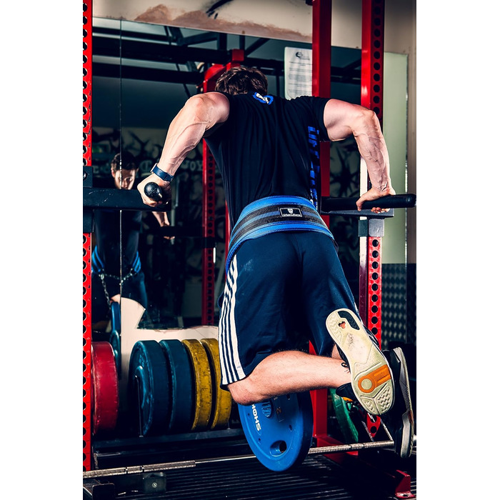 Діп-пояс Urban Lifters з металевим ланцюгом 80 см, для підтягувань, віджимань, пауерліфтингу та важкої атлетики, широка спинка 15 см