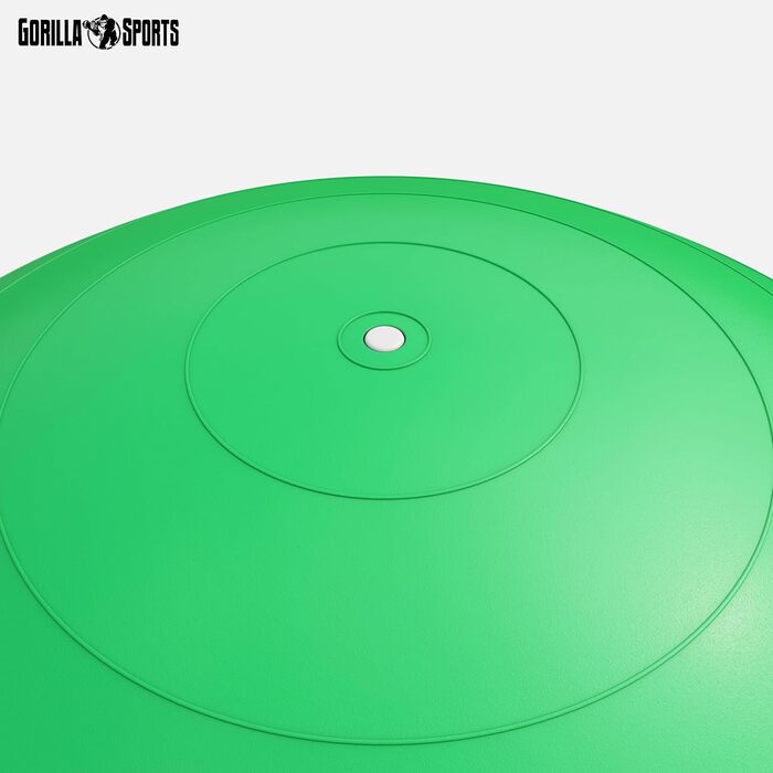 Гімнастичний м'яч GORILLA SPORTS 55 см, анти-вибух, до 500 кг, для йоги, фітнесу, офісу, з насосом, зелений