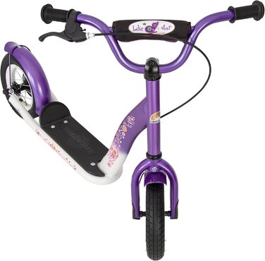 Дитячий самокат STAR SCOOTER з надувними колесами 10 дюймів, для хлопчиків і дівчаток від 4 років, класичний ролер, безпечне тестування