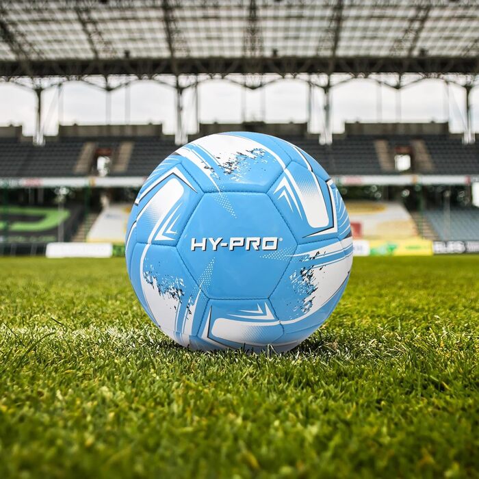 Футбольний м'яч Hy-Pro №5 (Turbine Blue) з покриттям PVC - для тренувань та ігор за будь-якої погоди