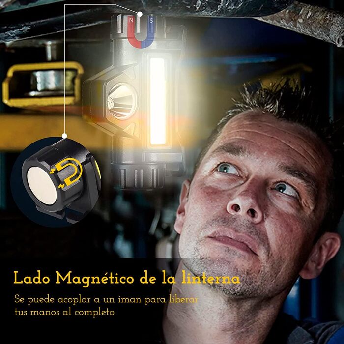 CREADY® Налобний ліхтар LED, перезаряджається через USB | Налобний ліхтар з регульованим кутом нахилу та водонепроникним корпусом | LED налобний ліхтар для піших прогулянок, велоспорту та дітей