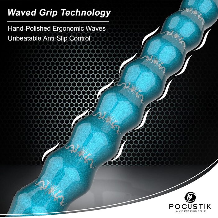 Більярдні кийки POCUSTIK 147,3 см (2 шт.) з канадського акації, ергономічні, об'єм 595 мл, для дому, синій + фіолетовий або чорний + червоний, чорний/білий (чорний та блакитно-зелений)