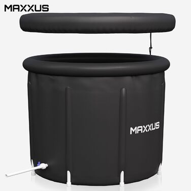 MAXXUS Eisbad XL – надувна криотонна для дому, 450л, з кришкою та насосом, 90 см Ø, для дорослих та спортсменів