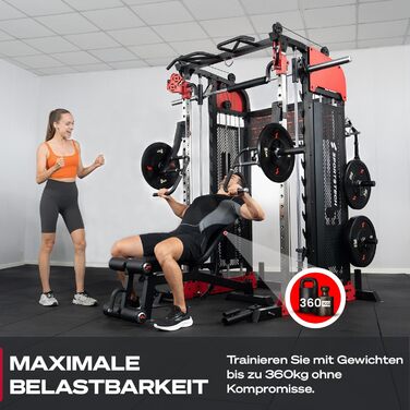 Sportstech Hantelbank BRT700: Багатофункціональна лава для дому, 21 в 1, чорна