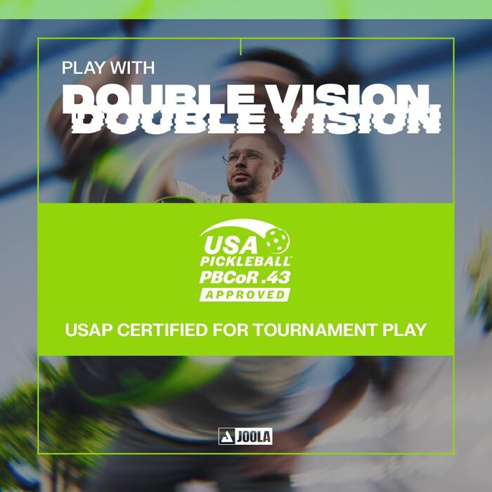 Падл для піклболу JOOLA Vision/Double Vision з фолією SK для зменшення вібрації, сертифікований USAPA Perseus Double Vision - Charge Green