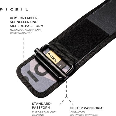 Пояс для попереку Picsil Lockpro з неопрену XL - підтримка для крос-тренінгу, пауерліфтингу та функціональних тренувань