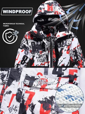 Сніговий костюм чоловічий HOUZONIY, комплект 2-х частин, XL, чорний