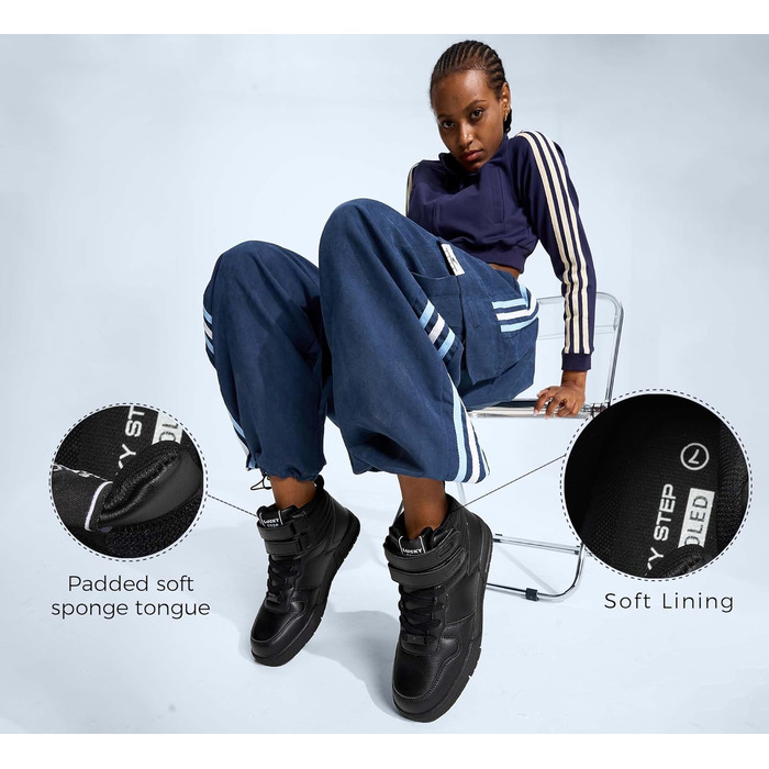 Жіночі баскетбольні черевики Lucky Step з кріпленням на липучці - стильні кросівки з екошкіри білого кольору (38 EU)