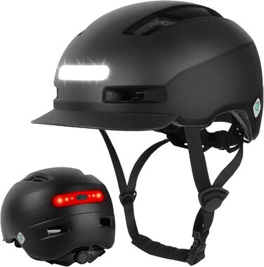 Велошолом Shinmax з USB-підсвіткою, 5 режимів, знімним візором, для чоловіків і жінок, для гірських і шосейних велосипедів, скутерів, міських поїздок