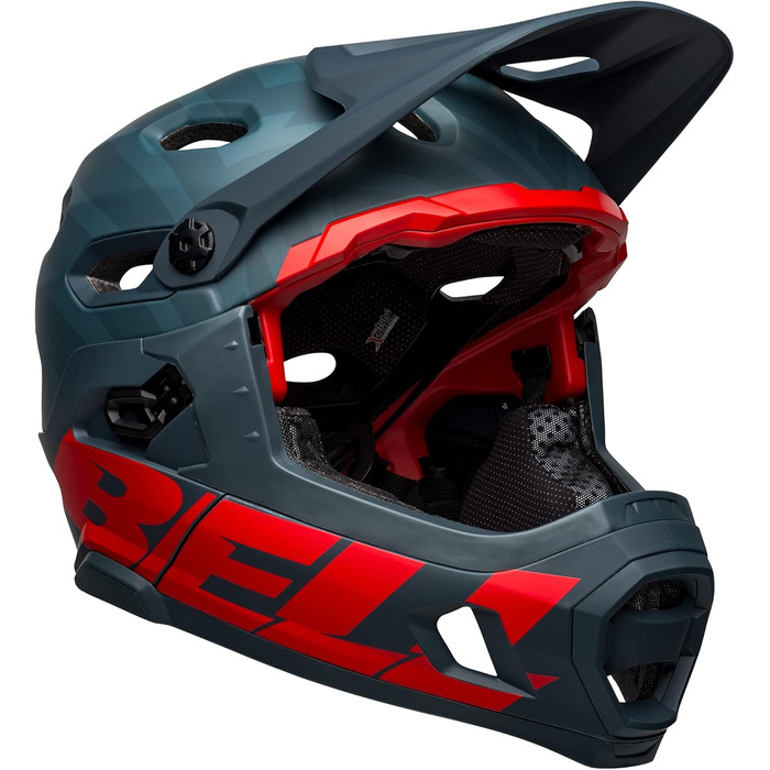 Шолом для даунхілу Bell Super DH Spherical Prime матовий синьо-червоний, розмір M