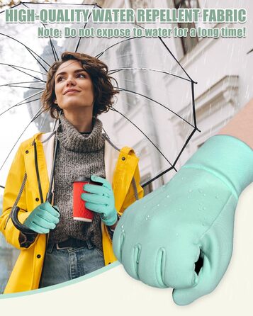 Зимові рукавички RIGWAR для чоловіків та жінок, водонепроникні рукавички для велосипеда з підтримкою сенсорного екрану, теплі вітрозахисні рукавички для їзди на мотоциклі, верхової їзди, походів, велосипедів та прогулянок (зелений, XXL)