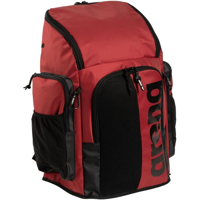 Рюкзак Arena Spiky III 45L для плавання, спорту та відпочинку. Водовідштовхуючий, з відділенням для мокрого одягу. NS Crimson/Black