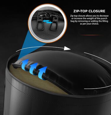 Дитячий боксерський мішок RDX, 60 см. Набір для боксу, кікбоксингу, MMA, муай-тай, карате. Боксерський мішок з натуральної шкіри Maya Hide для хлопчиків та дівчаток. Чорний боксерський мішок RDX без рукавичок