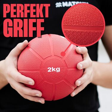 Медичний м'яч Matchu Sports з повної гуми, 1–5 кг
