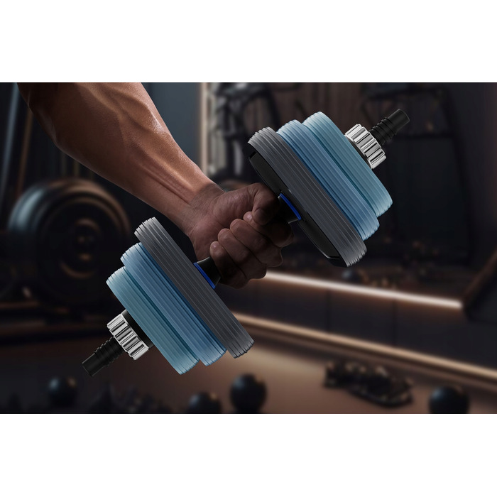 Набір розбіреміх гантелей 3 в 1 (10 кг) з грифом для тренувань вдома та в залі