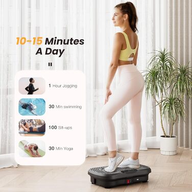 Платформа для вібраційного тренування Dripex, 3D, 99 рівнів, 5 програм, Bluetooth, стрічки, чорна