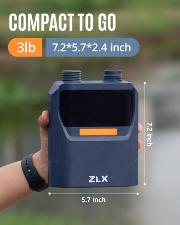 Електричний насос ZLX для SUP, каяків, човнів та наметів. Акумуляторний, 50 PSI