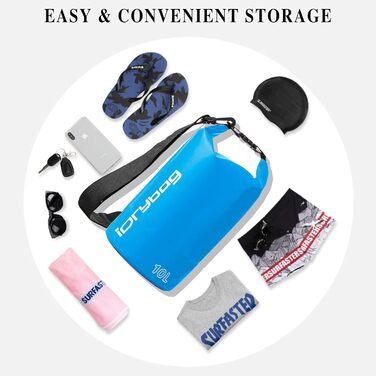 Водонепроникний мішок IDRYBAG 10L: для каякінгу, сплаву, подорожей та активного відпочинку (Hellblau)