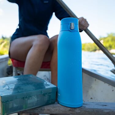 Пляшка для води Super Sparrow з нержавіючої сталі, 750 мл, BPA-Free, герметична, для спорту, школи, офісу, дому, синя Oxford