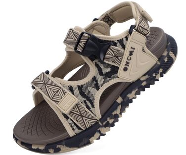 Чоловічі сандалі Oncaі Wandersandalen Trekking Ortho – зручні ортопедичні сандалі для відпочинку та спорту, розмір 44.5 EU, колір бежево-коричневий камуфляж