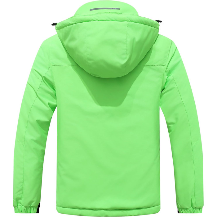Чоловіча зимова куртка для сноуборду, тепла, водонепроникна, вітронепроникна, з капюшоном, яскраво-зелена