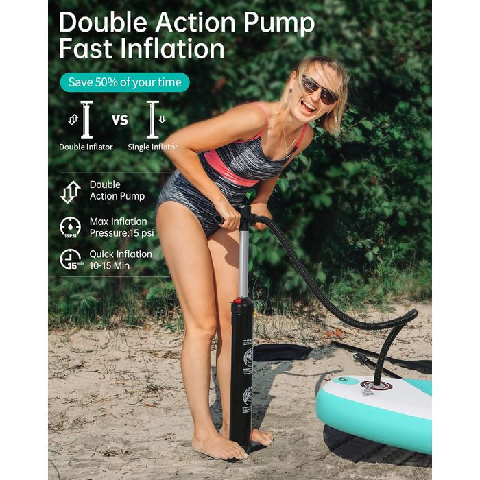 Надувний SUP Борд (Stand Up Paddle Board) з преміум аксесуарами 305x76x15см для юнаків та дорослих. Підходить для озер, річок та океану