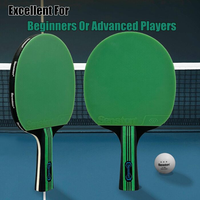Набір для настільного тенісу Senston: 2 ракетки, 3 м'ячі, сумка. Підходить для студентів, початківців, тренувань та сімейного дозвілля. Модель S6