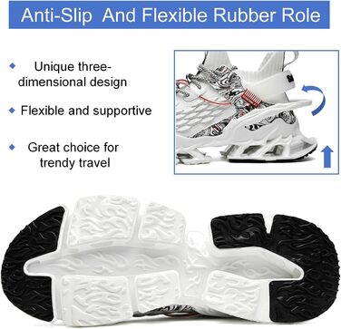 Чоловічі бігові кросівки для вулиці: легкі, зручні, дихаючі, з антиковзкою підошвою. Ідеальні для спорту, фітнесу, джогінгу та активного відпочинку. Розмір 41.5 EU, колір білий.