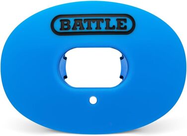 Захист губ Battle Oxygen з регульованим ремінцем - футбольний та спортивний капу, максимальна подача кисню, універсальний розмір, світло-блакитний