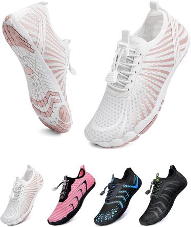 Водні шкарпетки WateLves: унісекс, для чоловіків та жінок, швидко сохнуть, з антиковзкою підошвою та широкою носовою коробкою. Білий, оранжевий, 39 EU