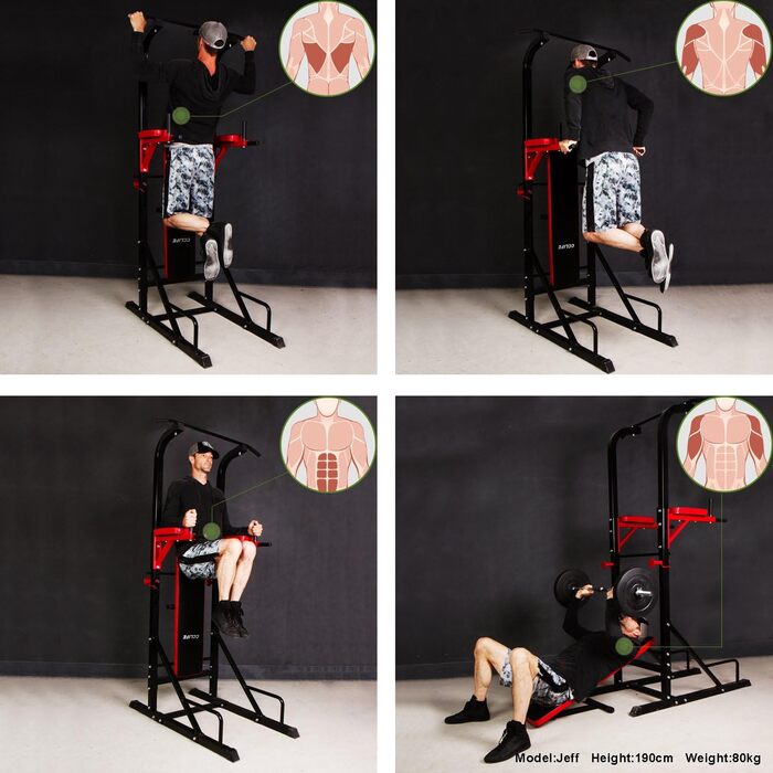 CCLIFE Power Tower - турнік для турніків та віджимань для домашнього фітнес-залу