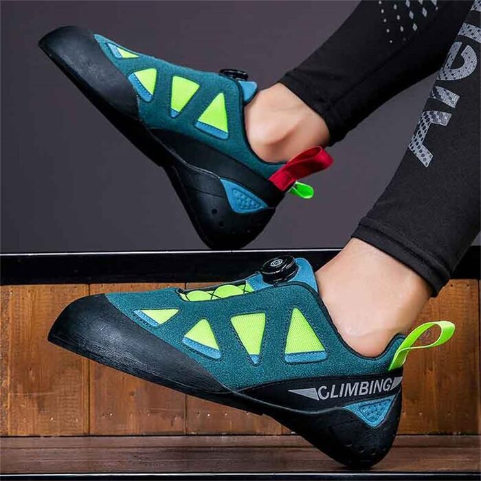 Жіночі скелелазні туфлі, легкі, дихаючі, з антиковзким покриттям, для боулдерингу, спортивні, 40 EU, Зелені
