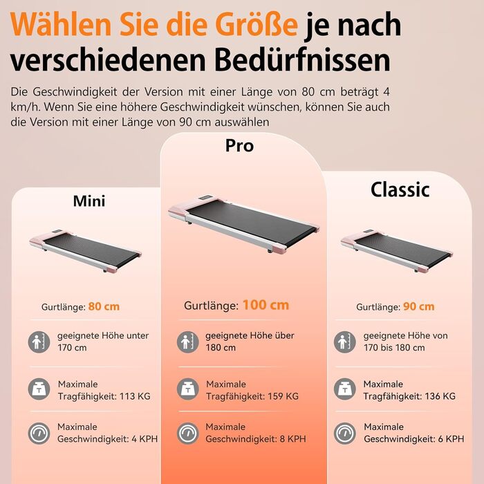 DeerRun Raceable Walking Pad - біговий килимок для дому, до 136 кг, керування через додаток, стіл для бігу з AI, мультиплеєрний режим, 80 см, золотий