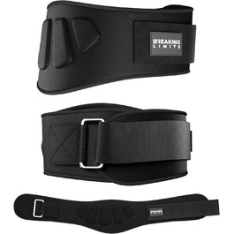Пояс для важкої атлетики Breaking Limits - для силових тренувань, пауерліфтингу, бодібілдингу, кросфіту. З S-подібною застібкою на липучці