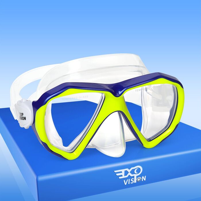 Дитячі окуляри для плавання Kinder Taucherbrille 180° Anti-Fog, жовті. Маска для снорклінгу з захистом носа та загартованим склом для хлопчиків та дівчаток 4-15 років
