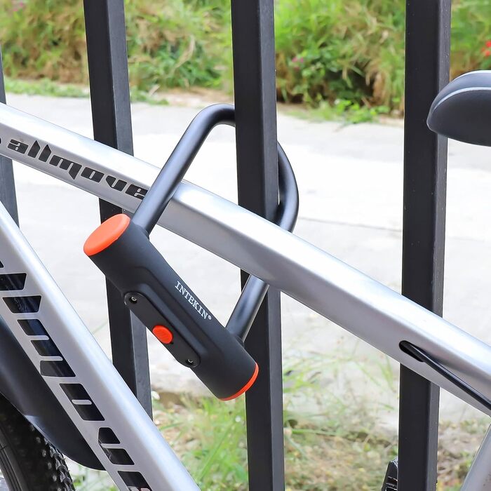 Замок для велосипеда U-подібний, 16 мм, міцний, з кріпленням, чорний, для шосе та гірських велосипедів, мідь