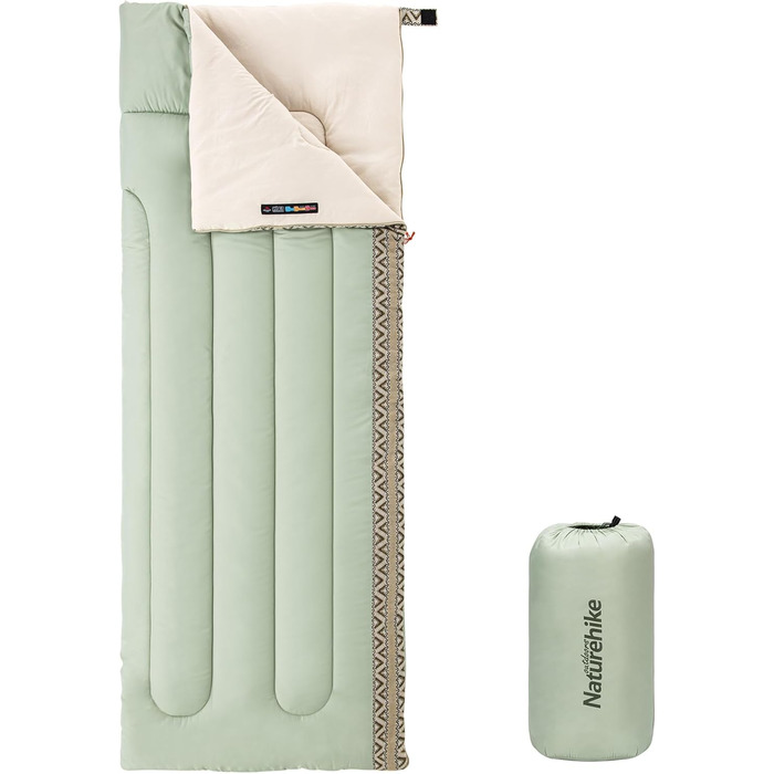 Спальний мішок Naturehike для дорослих та дітей, 3-4 сезони, водонепроникний, 190 x 75 см, зелений