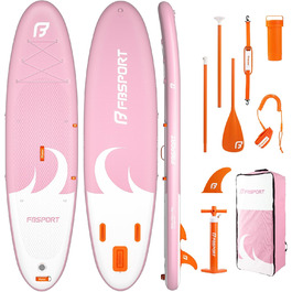 Надувний SUP дошка FBSPORT для сапсерфінгу, 335x84x15 см, рожева (з аксесуарами)