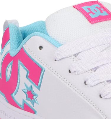 Жіночі кросівки DC Shoes Court Graffik, 40.5 EU, білий, рожевий, блакитний
