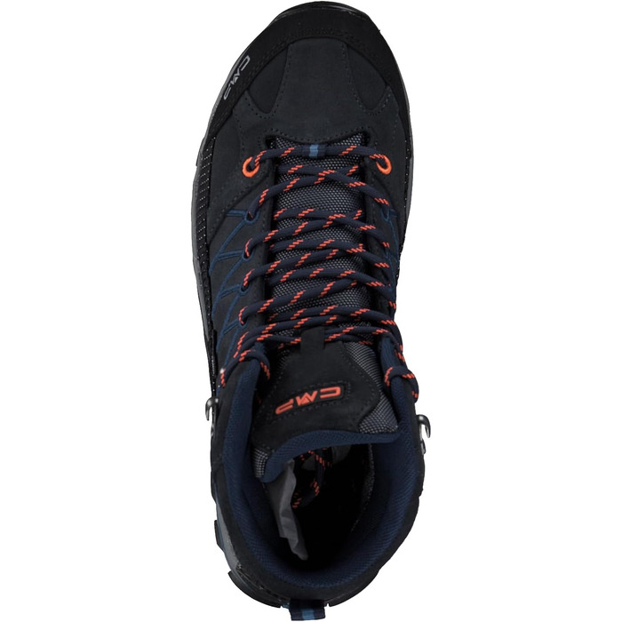 Чоловічі трекінгові черевики CMP Rigel Mid Wp, синьо-помаранчеві, 42 EU