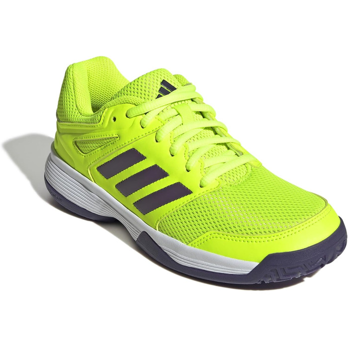 Дитячі кросівки Adidas Speedcourt Indoor для залу - унісекс, розмір 35.5 EU, кольори: Lucid Lemon, Aurora Met, Aurora Plum