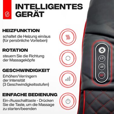 Масажер для шиї та спини з підігрівом Shiatsu Neck Relax - розслаблення м'язів шиї, спини та плечей
