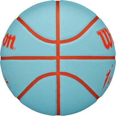 М'яч для баскетболу Wilson WNBA DRV Outdoor, Aqua/Orange, розмір 6